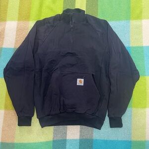 Vintage Carhartt Black Quarter zip Sweatshirt